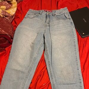 Light Blue Straight Leg Jeans